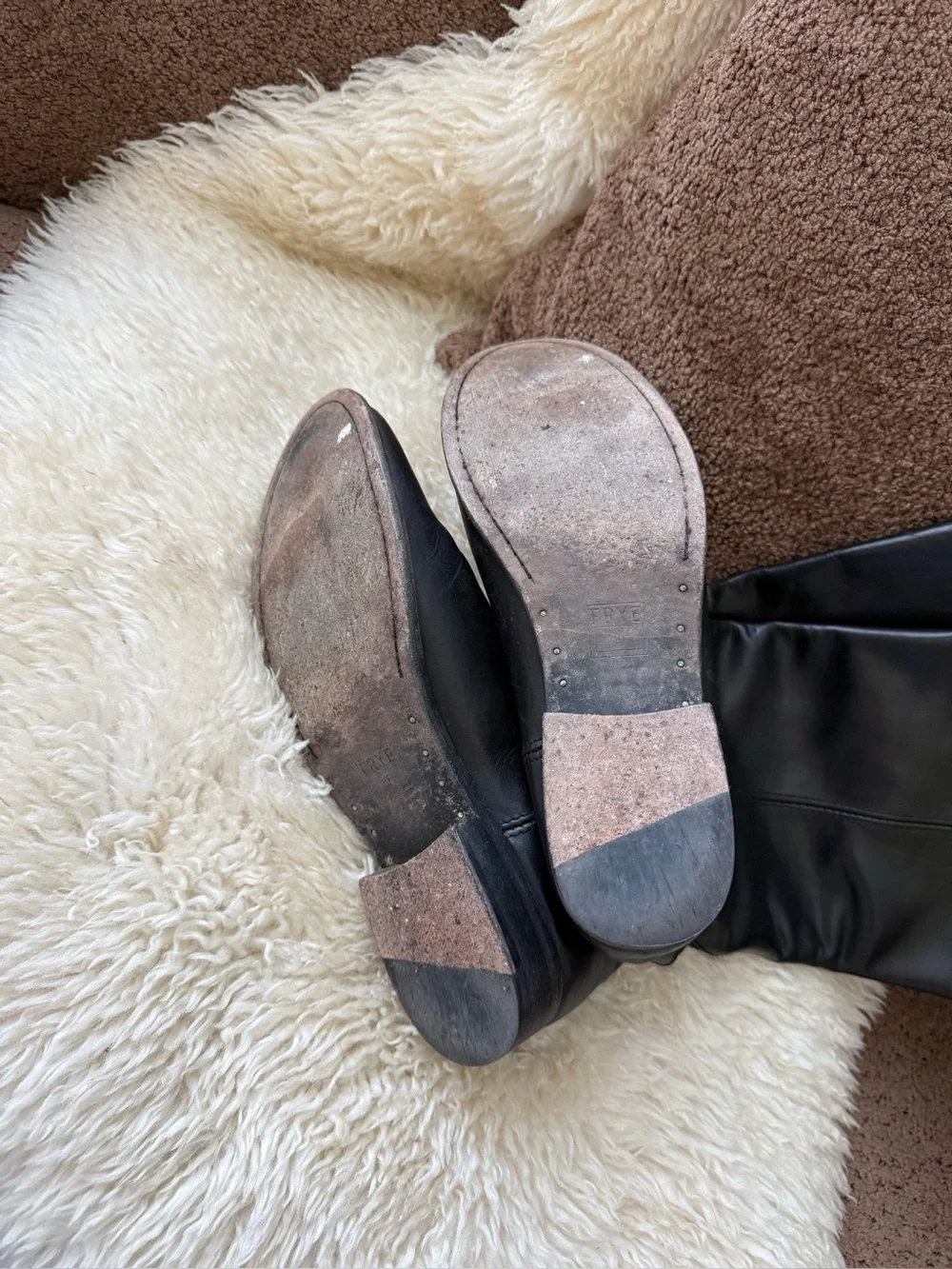 Frye Melissa Button riding boots in black leather